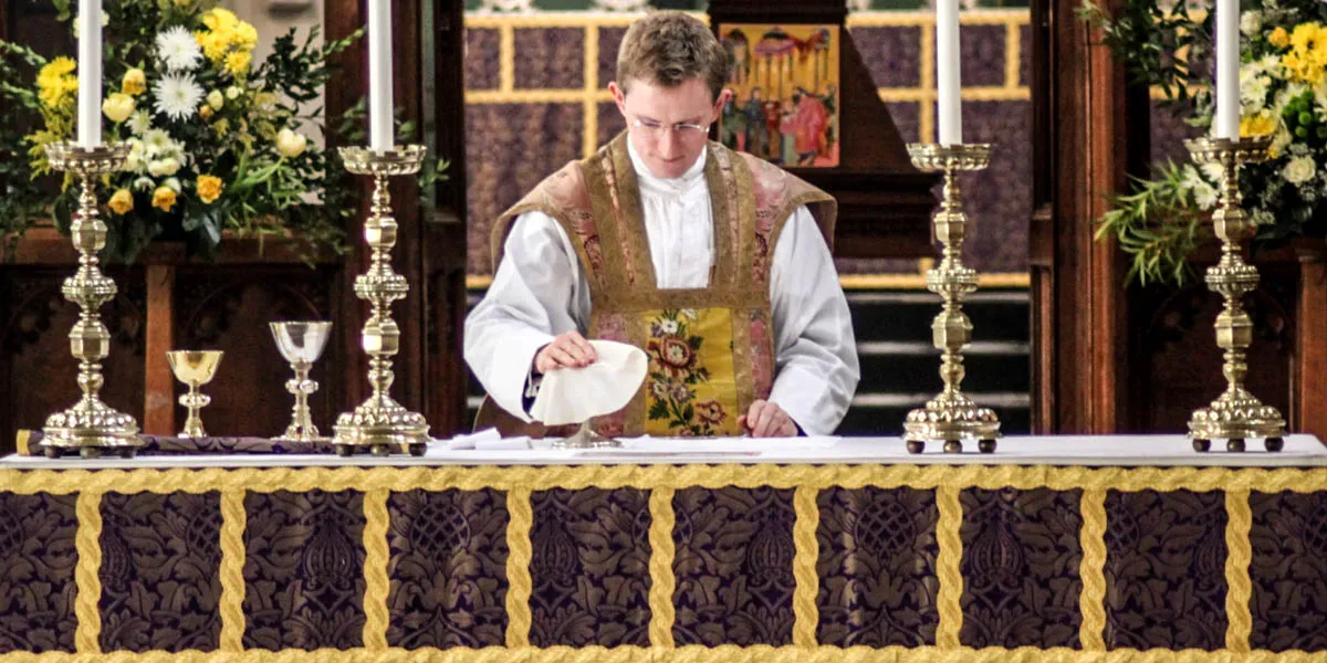 How a Priest in Vestments Reflects Centuries of Worship