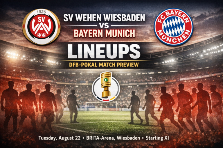 Match Preview: SV Wehen Wiesbaden vs Bayern Munich Lineups, Injuries, and Team News