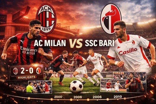 Everything About Cronología de AC Milan contra AS Bari